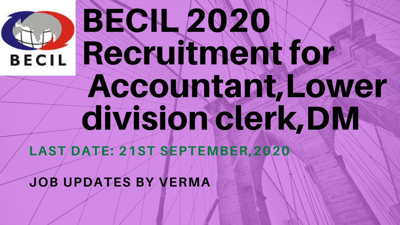 BECIL recruitment 2020 apply online|| Application process of BECIL 2020 vacancy