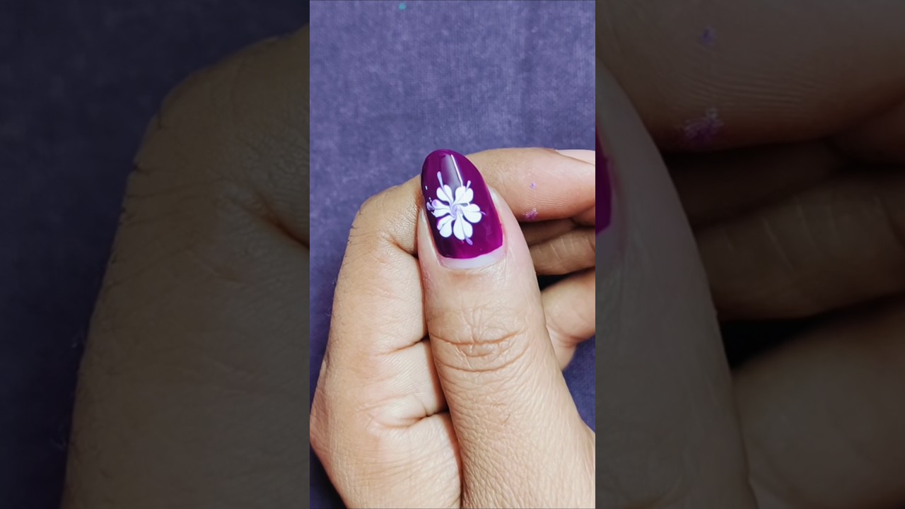 Easy Flower Nail Art Design 💅 