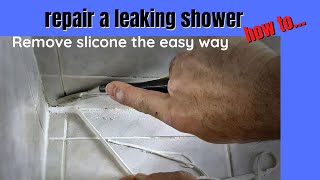 How to remove silicone from shower bathroom tiles - Inspire DIY Kent Thomas