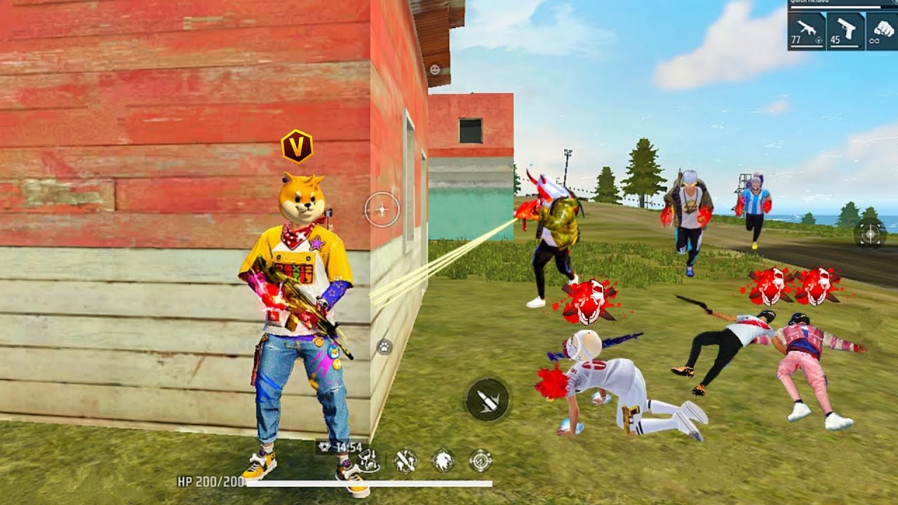 1 vs 4 gameplay free fire  [ captain sobuj ]