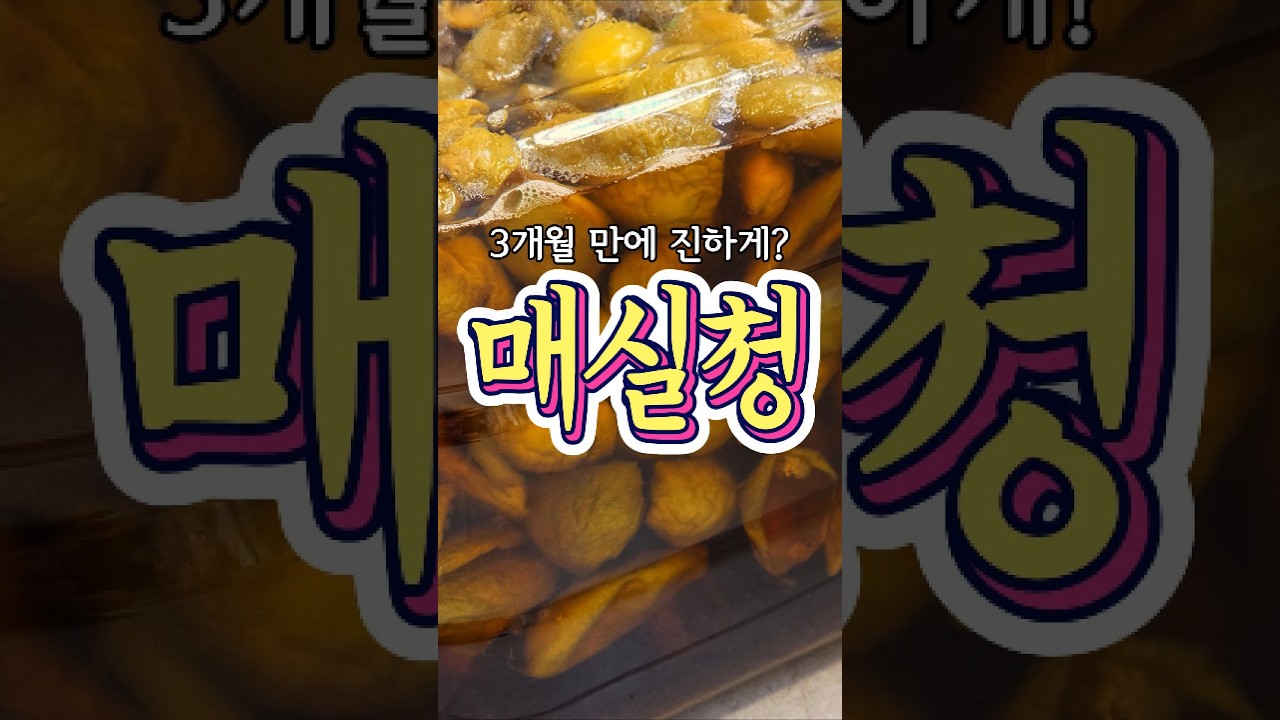 3개월 만에 진하게 나오는 '매실청' 레시피! — 추추의 한끼식사 레시피 썸네일