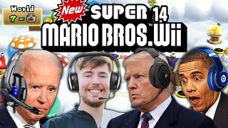 Us Presidents Play New Super Mario Bros. Wii 14 With Mr.beast