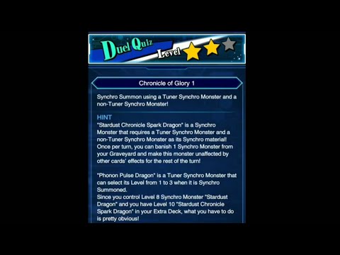 YUGIOH DUEL LINKS : DUEL QUIZ - CHRONICLE OF GLORY 1