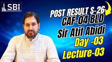 CAF-04 BLD (Claw Only) POST BY SIR ATIF ABIDI (LECTURE 3 (12 NOV)