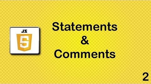 Javascript beginner tutorial 2 - statements and comments