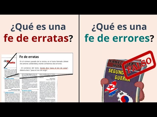 Qué es una fe de erratas y qué es una fe de errores?, con ejemplos - YouTube