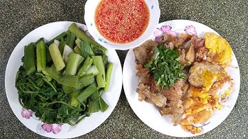 Cá Sặc Chiên Giòn, Rau Vườn Luộc Chấm Nước Mắm Chua Ngọt Dân Dã Bữa Cơm Quê | Bếp Nhà Sáu