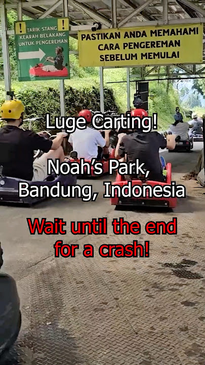 We Crashed While Luge Carting Down a Mountain 🤣😧| Travel to Noah's Park, Lembang, Indonesia