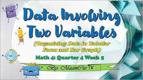 Math 4: Quarter 4 Week 5 - Data Involving Two Variables||MaamCee