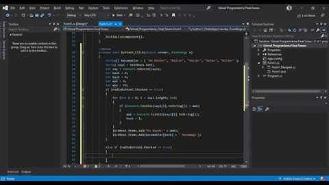 Kırklareli Üniversitesi Görsel Programlama 1 Final Sınavı
