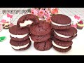 RED VELVET SOFT COOKIES WITH CREAM CHEESE | Crunchy diluar, Lembut & Chewy di dalam