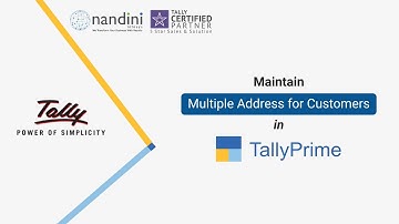 Maintain Multiple Addresses For Customers in TallyPrime