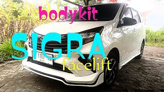 bodykit daihatsu sigra facelift//pasang bodykit depan belakang samping