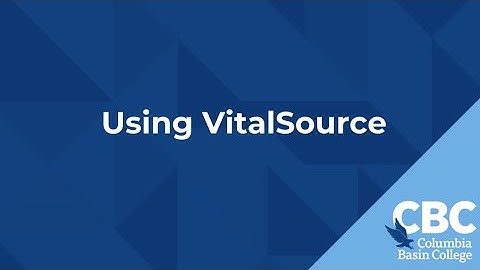 Using VitalSource for E-Textbooks