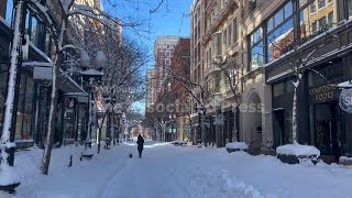 AP reporter shows snow removal efforts in Rhode Island after record-breaking storm