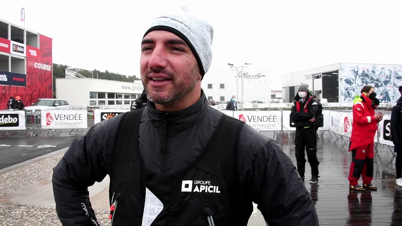 NOUS AVONS CROISE GIANCARLO PEDOTE, DAMIEN SEGUIN ET BORIS HERRMANN A LEUR ARRIVEE DU VENDEE GLOBE