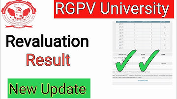 RGPV Revaluation Result | RGPV New Update| RGPV News Today.