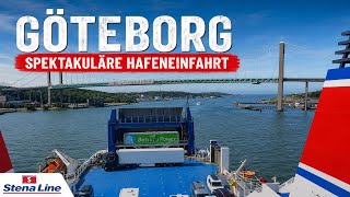 Spectacular port entry into Gothenburg 🇸🇪 With the Stena Line under the Älvsborg Bridge #sweden