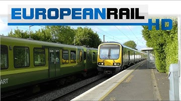 Iarnród Éireann Irish Rail DART 8100 EMU calls & Commuter 29000 DMU passes Kilbarrack Station
