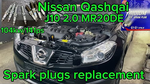 Nissan Qashqai Spark plugs change DIY Qashqai J10 2.0 Zündkerzen wechseln MR20DE