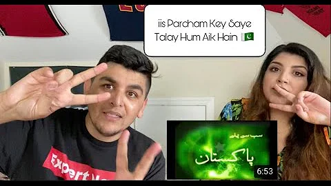 American/Pakistani Reacts to || iis parcham ke saye talay hum aik hain☪