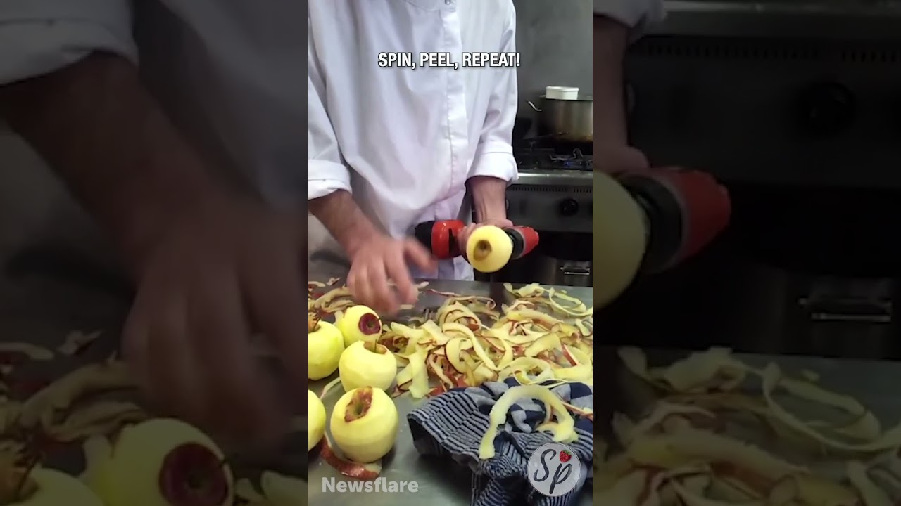 The Easiest Apple Hack Ever? Watch This Chef Make Peeling Effortless! 🍏