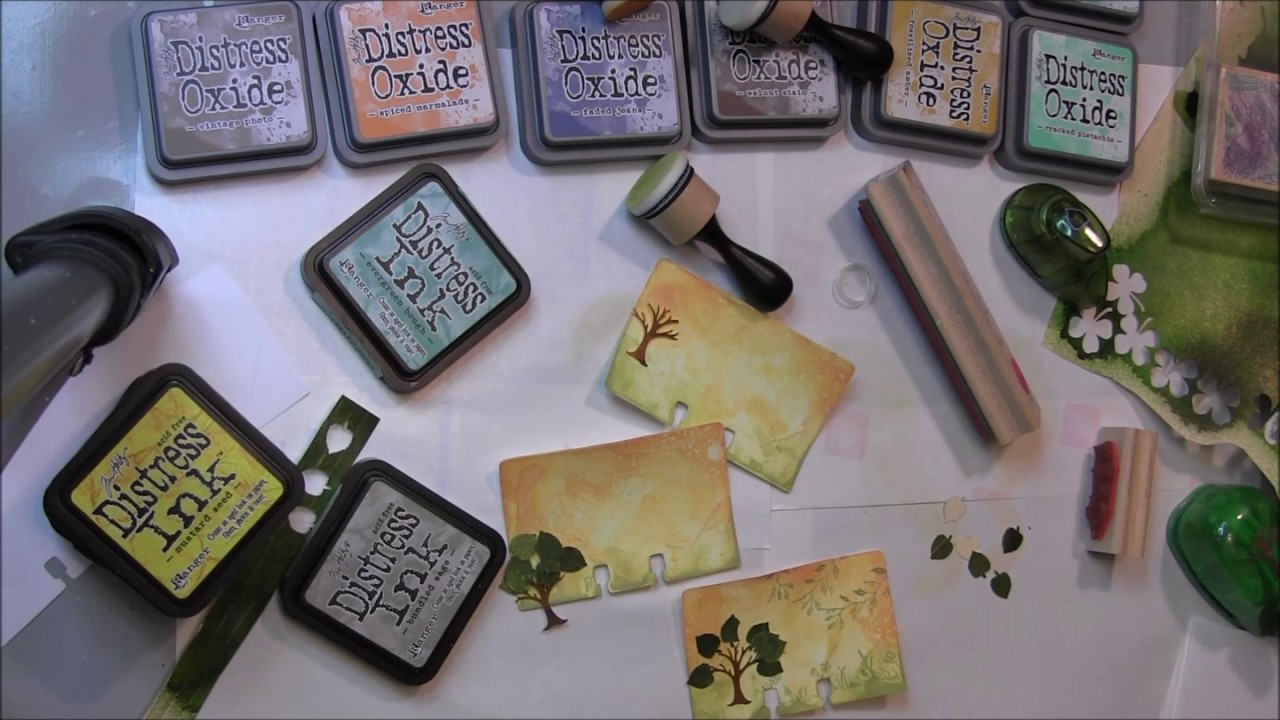 Playing with Oxide Inks - Rolodex Card #1 for April process video