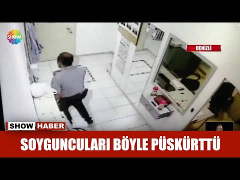 Soyguncuları böyle püskürttü