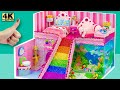 DIY Miniature House #112 ❤️ Build Beautiful Castle have Rainbow Slide and Fish Tank from Cardboard