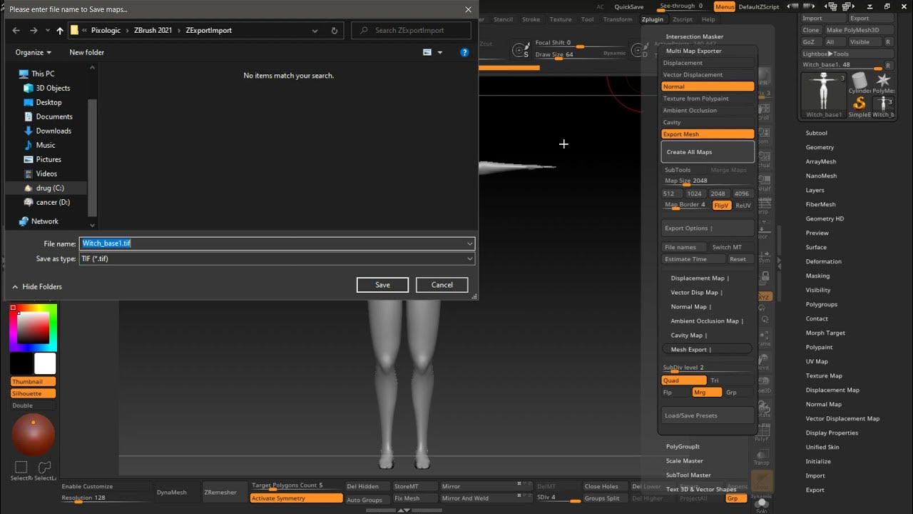 How to Export Normal Maps in ZBrush YouTube