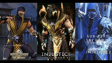 MK vs DC - INJUSTICE 1 & 2 comparison evolution in Intros and Victory Poses HD 1080p 60 fps