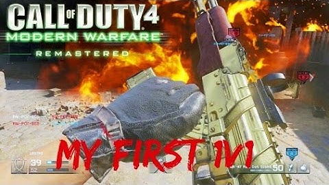 MWR 1V1 QUICKSCOPE!! MY FIRST 1V1 ON COD 4 REMASTERED!