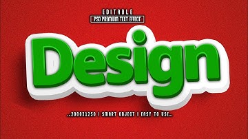 Editable 3D Text Effect in Photoshop Tutorial  #346 || 3D photoshop