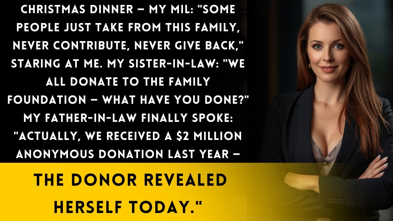 Свекровь сказала: «Она никогда не делает пожертвований семье», — а затем увидела имя анонимного д...