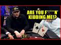 Hellmuth STORMS OFF after flopping TOP SET twice, winning NEITHER