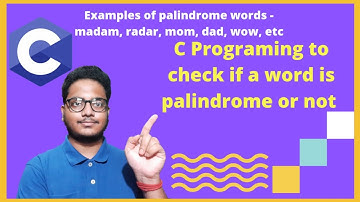 C Programing to check if a word is palindrome or not