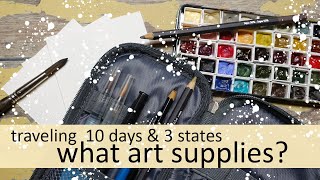 Watercolor Travel Art Kit for 10 Days and 3 States