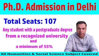 Ph D Admission in BR Ambedkar University Delhi || PhD Admission
