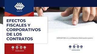 Efectos fiscales y corporativos de los contratos - reseña