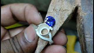 Latest design silver ring making 2024 !! How to make twisted ring design