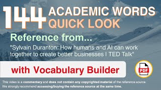 144 Academic Words Quick Look Ref from \\