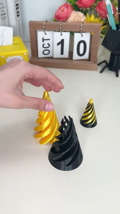 New Impossible Pyramid Passthrough Sculpture 3D Printed Spiral Cone Fidget Toy