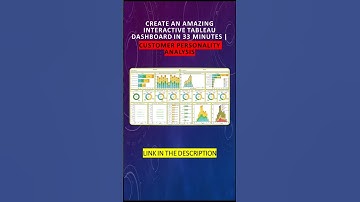 Create an Amazing Interactive Tableau Dashboard in 33 Minutes #shorts