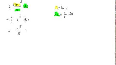 indefinite integral u sub of e and ln mth122