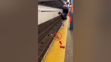 USA Subway Close Call — The Puppy Followed Him  #accident #ai #train