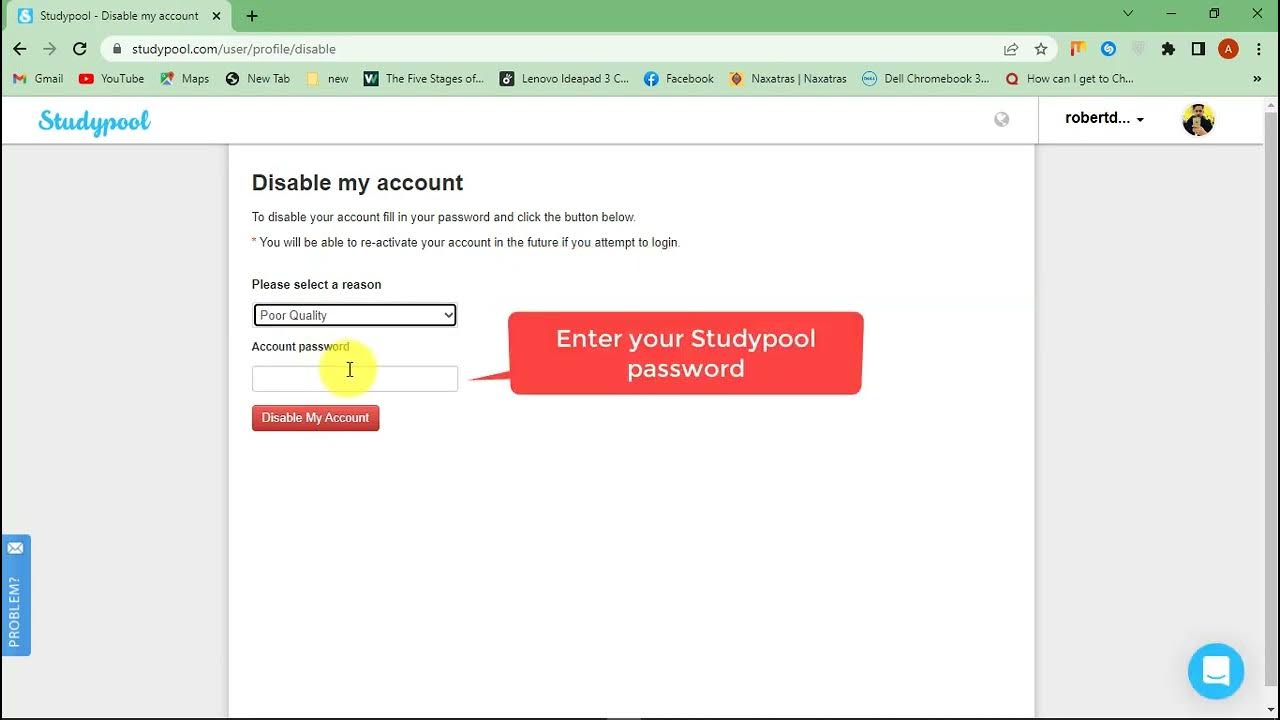 How To Delete Studypool Account YouTube