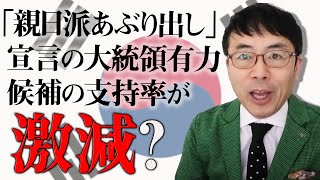 3月の韓国の世論調査で激変が‼︎「親日派あぶり出し」宣言の有力候補の支持率が激減？｜上念司チャンネル ニュースの虎側