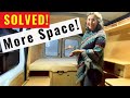 Much easier bed 2 kitchens  office  wood interior budget build roomy for vanlife solo or couple