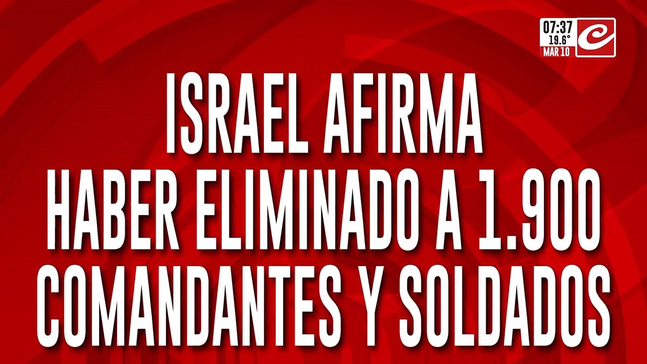Guerra en Medio Oriente: Israel afirma haber eliminado a 1.900 comandantes y soldados