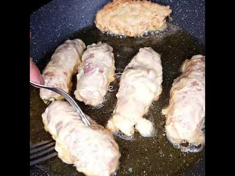 Рулетики из куриного филе с очень вкусной начинкой. - YouTube